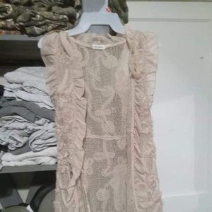 Women pull over cardigan